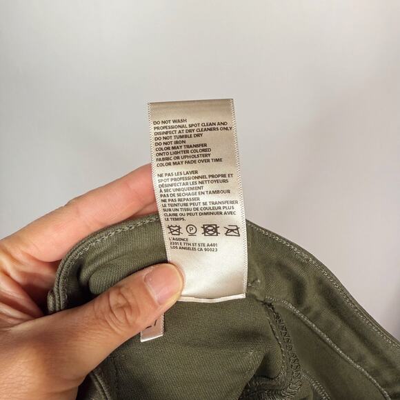 L'Agence Womens 27 Ivy Green Coated Margot Skinny Jeans High Rise Cotton Stretch - Picture 9 of 10